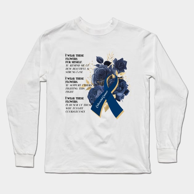 Colorectal Cancer Support - Colon Cancer Long Sleeve T-Shirt by allthumbs